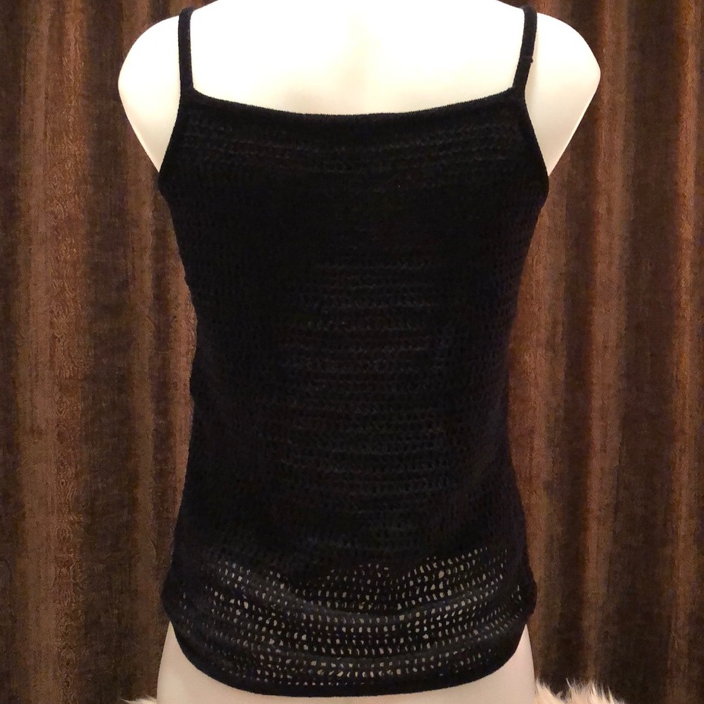 CYNTHIA STEFFE navy textural knit tank top - Picture 5 of 9